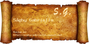 Sághy Gabriella névjegykártya